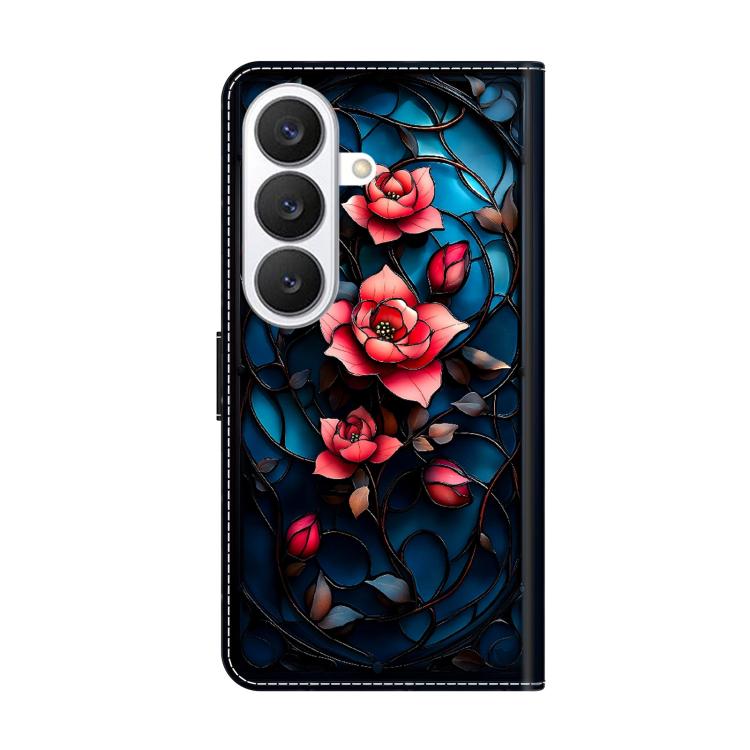 For Galaxy S26 5G Crystal-Like Painted Vegan Leather Phone Case