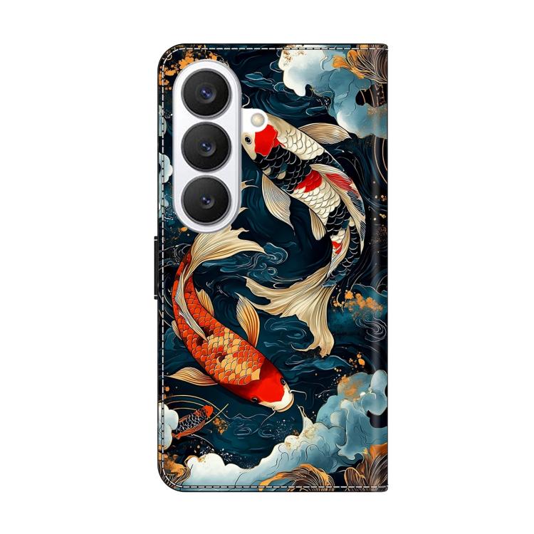 For Galaxy S26 5G Crystal-Like Painted Vegan Leather Phone Case