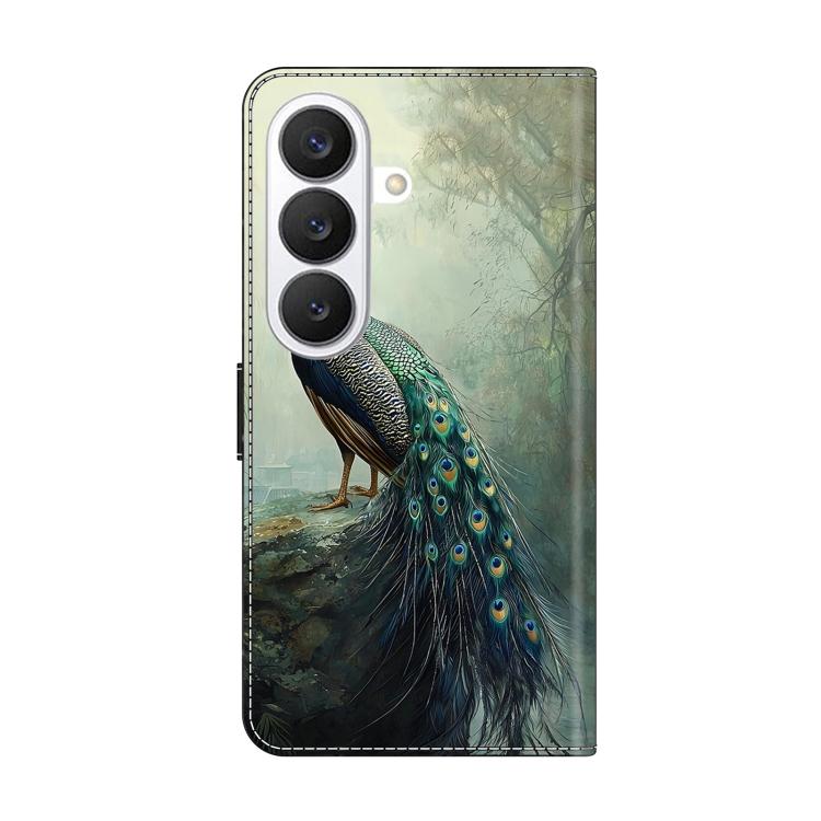 For Galaxy S26 5G Crystal-Like Painted Vegan Leather Phone Case
