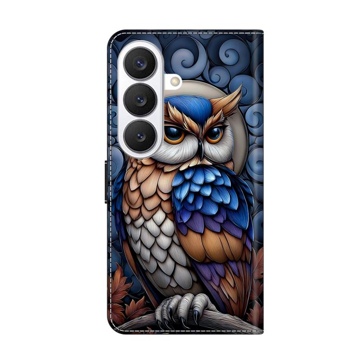 For Galaxy S26 5G Crystal-Like Painted Vegan Leather Phone Case