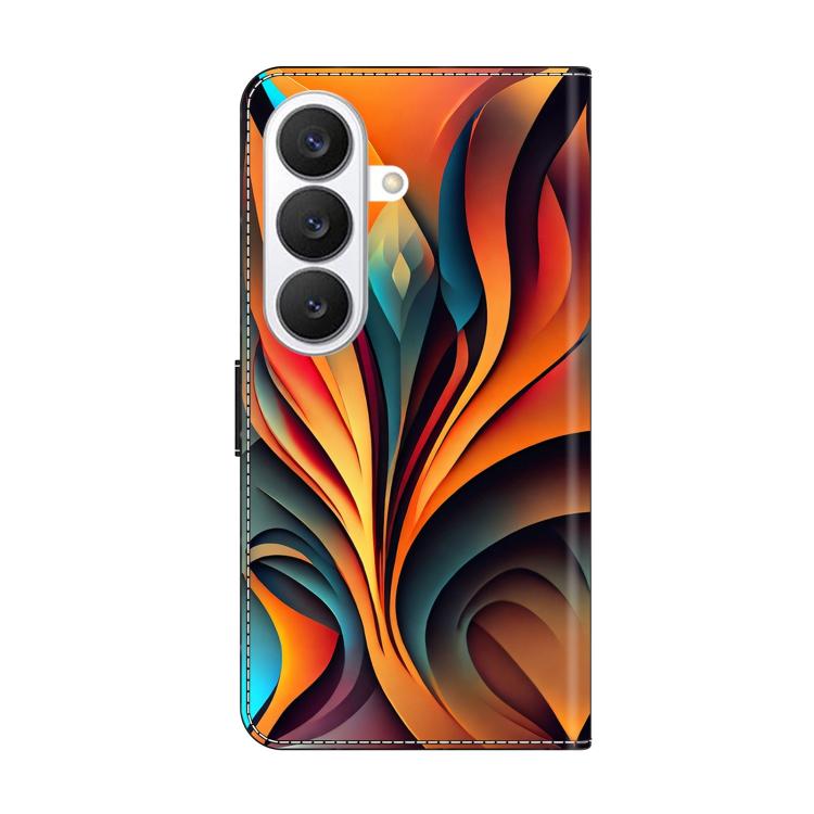 For Galaxy S26 5G Crystal-Like Painted Vegan Leather Phone Case