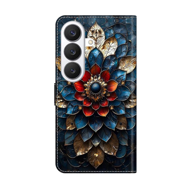 For Galaxy S26 5G Crystal-Like Painted Vegan Leather Phone Case