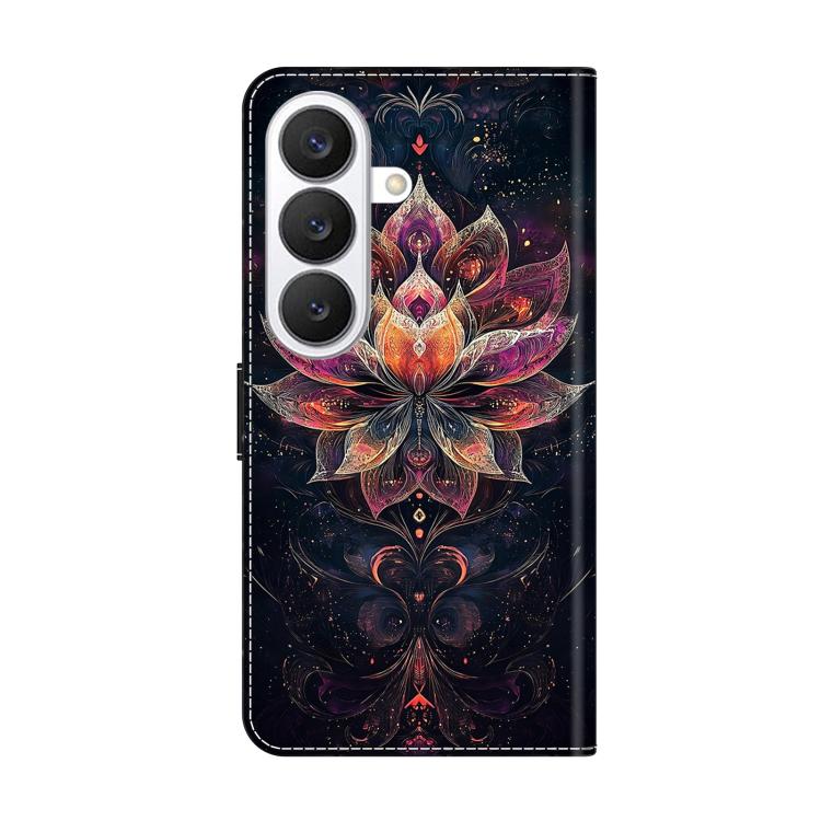For Galaxy S26 5G Crystal-Like Painted Vegan Leather Phone Case