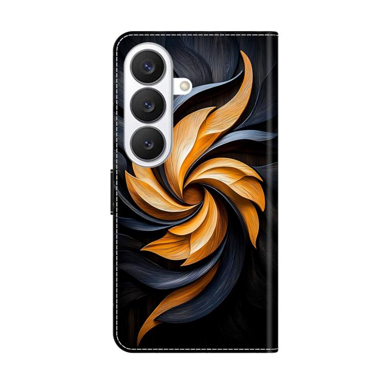 For Galaxy S26 5G Crystal-Like Painted Vegan Leather Phone Case
