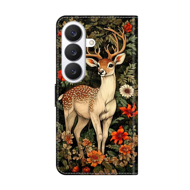 For Galaxy S26 5G Crystal-Like Painted Vegan Leather Phone Case