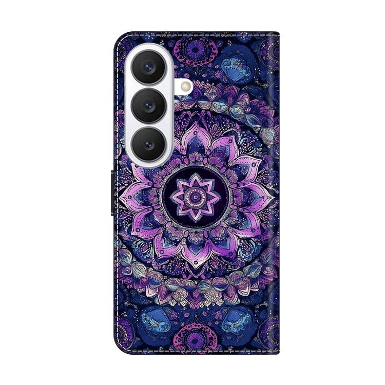 For Galaxy S26 5G Crystal-Like Painted Vegan Leather Phone Case