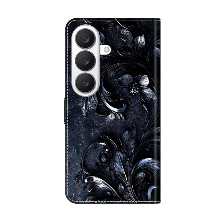 For Galaxy S26 5G Crystal-Like Painted Vegan Leather Phone Case