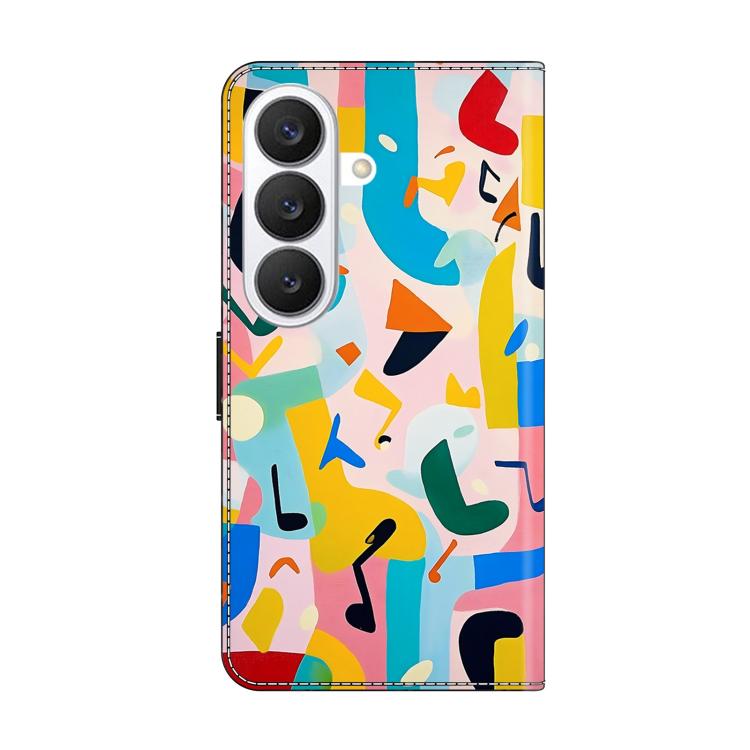 For Galaxy S26 5G Crystal-Like Painted Vegan Leather Phone Case