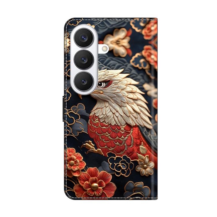 For Galaxy S26 5G Crystal-Like Painted Vegan Leather Phone Case