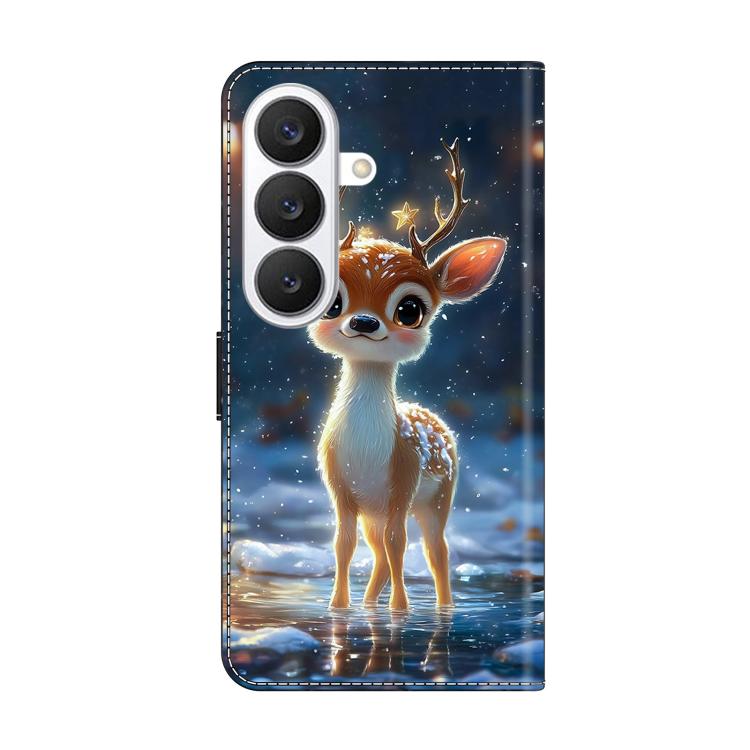 For Galaxy S26 5G Crystal-Like Painted Vegan Leather Phone Case