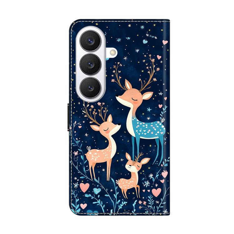 For Galaxy S26 5G Crystal-Like Painted Vegan Leather Phone Case
