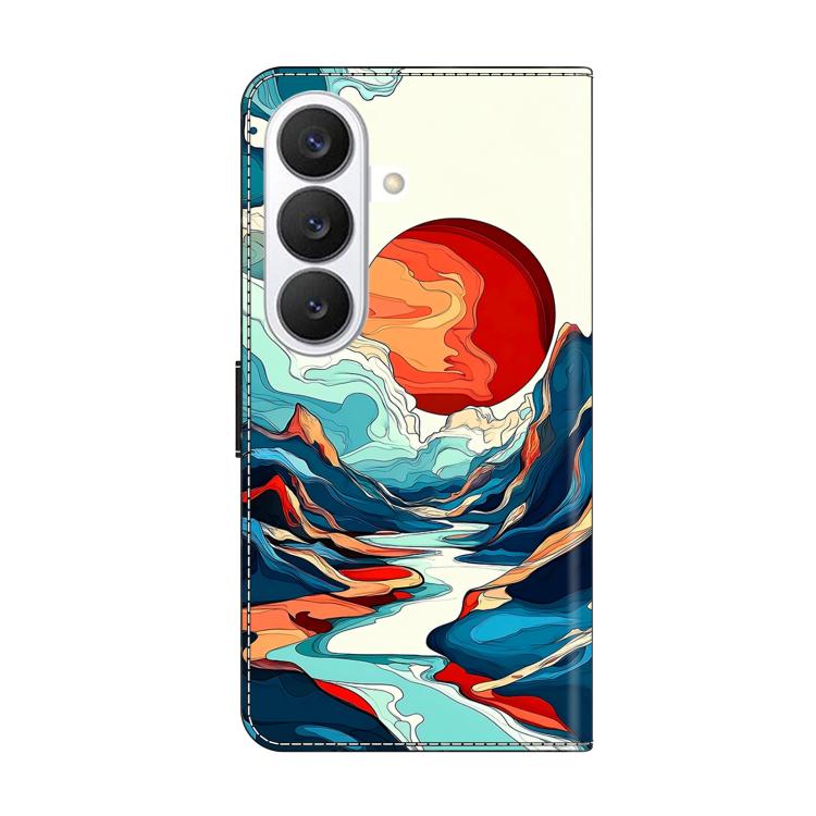 For Galaxy S26 5G Crystal-Like Painted Vegan Leather Phone Case