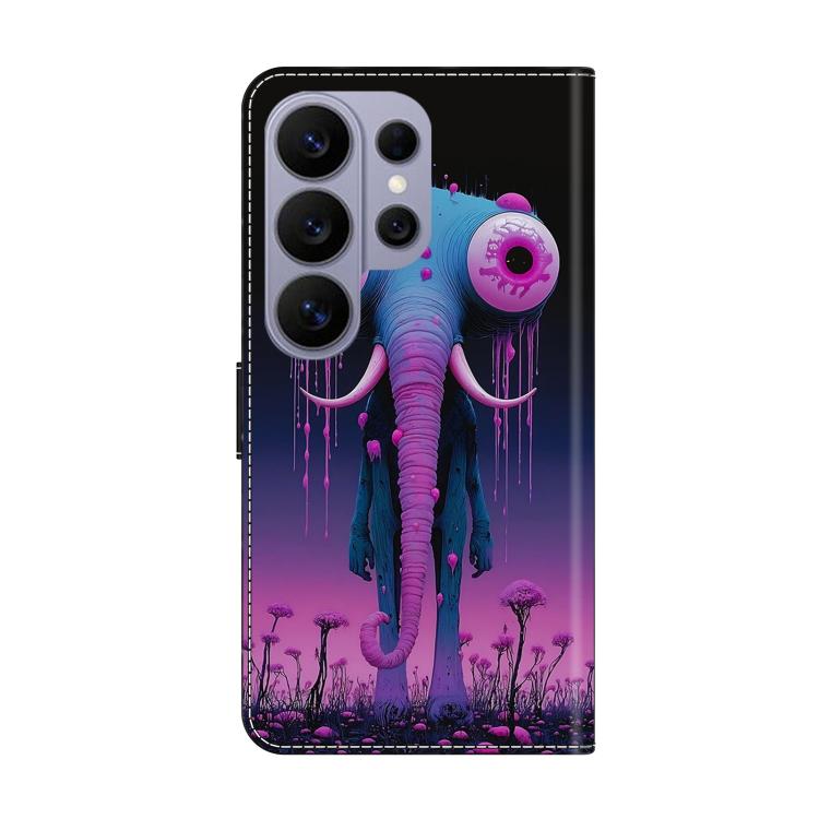 For Galaxy S26 Ultra 5G Crystal-Like Painted Vegan Leather Phone Case