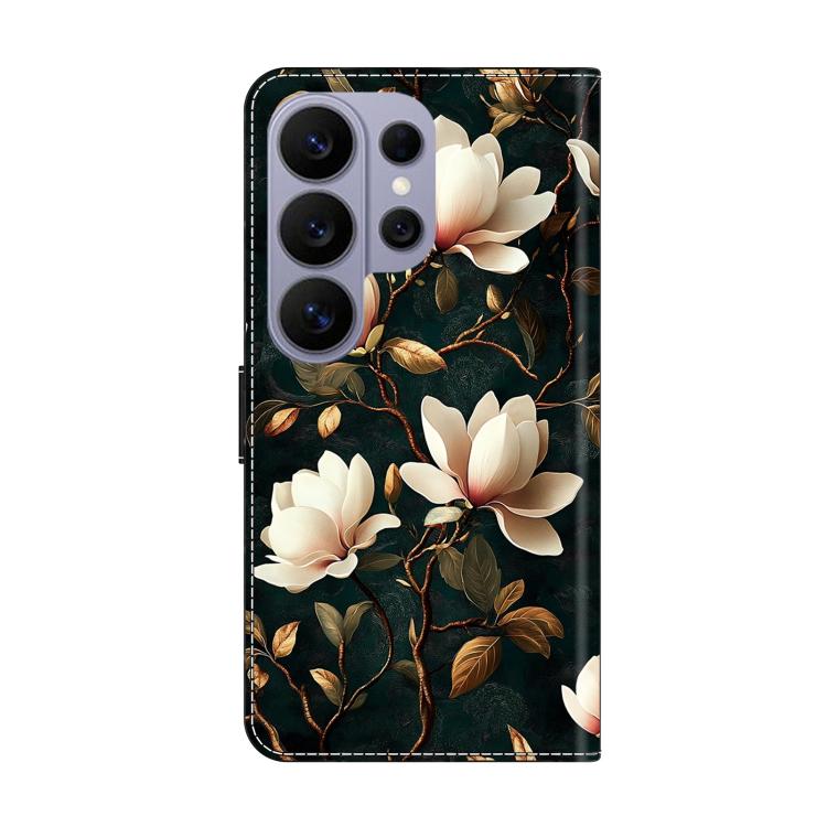 For Galaxy S26 Ultra 5G Crystal-Like Painted Vegan Leather Phone Case