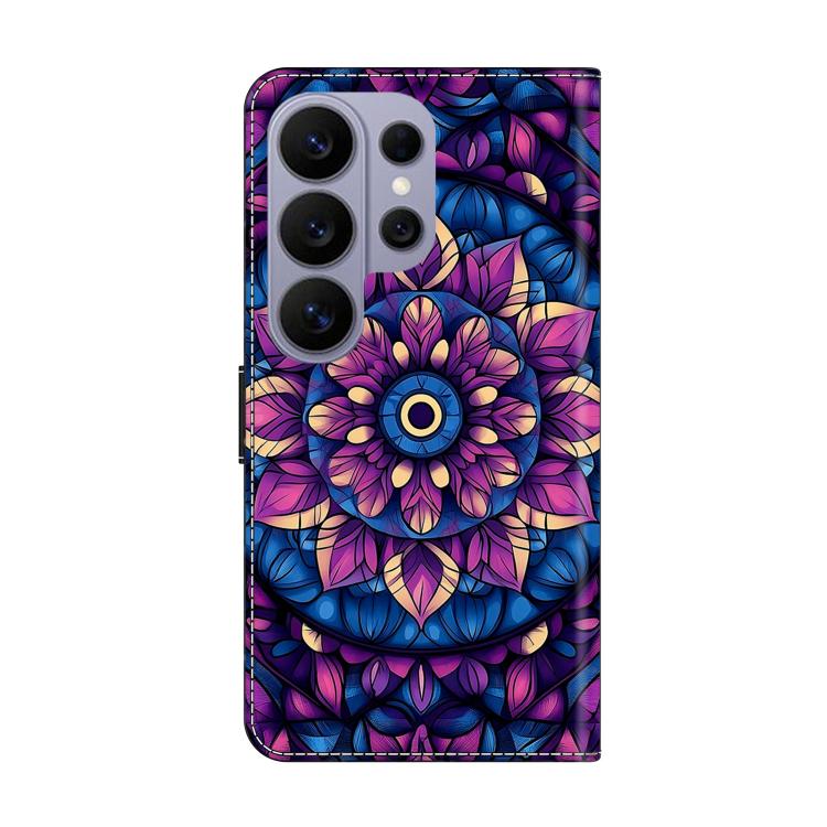 For Galaxy S26 Ultra 5G Crystal-Like Painted Vegan Leather Phone Case