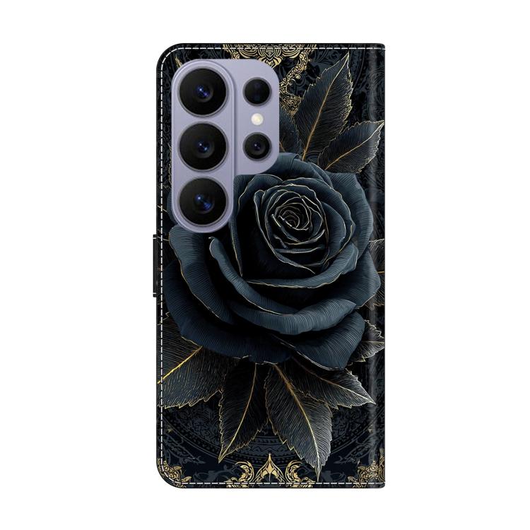 For Galaxy S26 Ultra 5G Crystal-Like Painted Vegan Leather Phone Case
