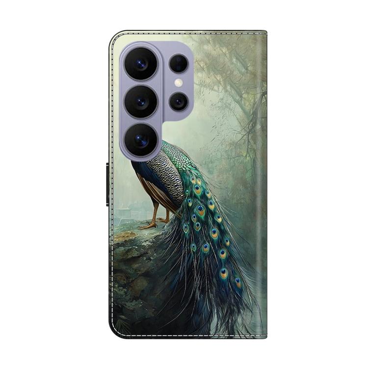 For Galaxy S26 Ultra 5G Crystal-Like Painted Vegan Leather Phone Case