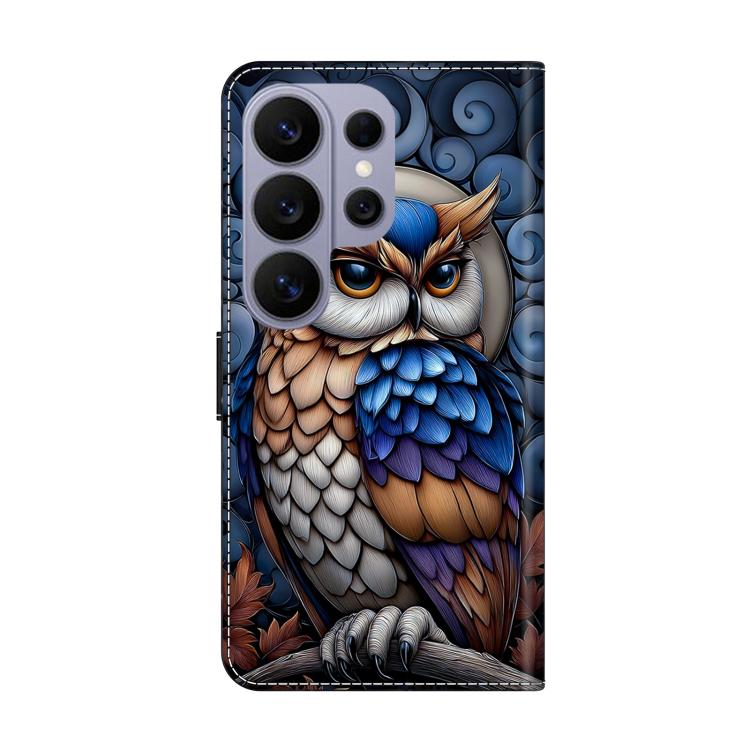 For Galaxy S26 Ultra 5G Crystal-Like Painted Vegan Leather Phone Case