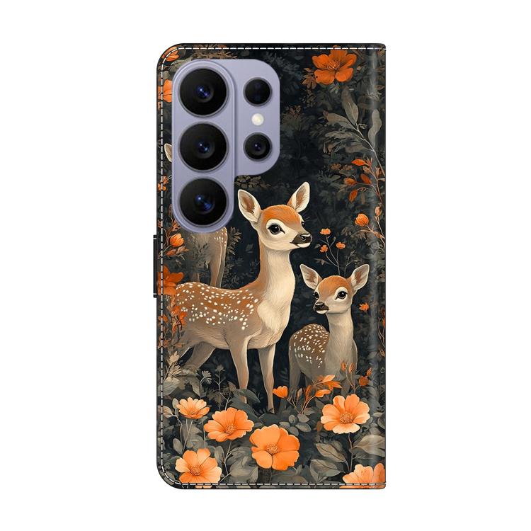 For Galaxy S26 Ultra 5G Crystal-Like Painted Vegan Leather Phone Case