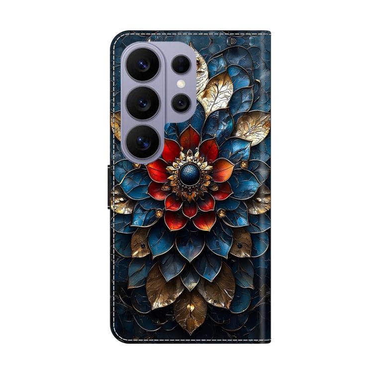 For Galaxy S26 Ultra 5G Crystal-Like Painted Vegan Leather Phone Case