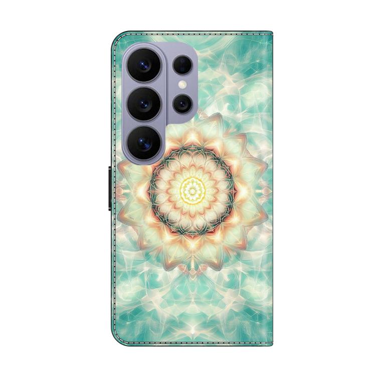 For Galaxy S26 Ultra 5G Crystal-Like Painted Vegan Leather Phone Case