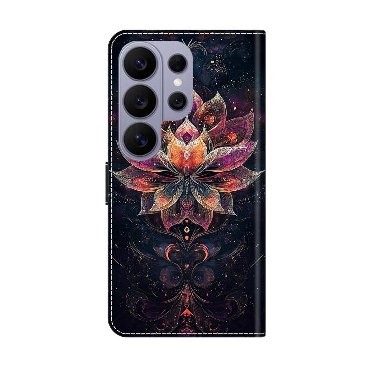 For Galaxy S26 Ultra 5G Crystal-Like Painted Vegan Leather Phone Case