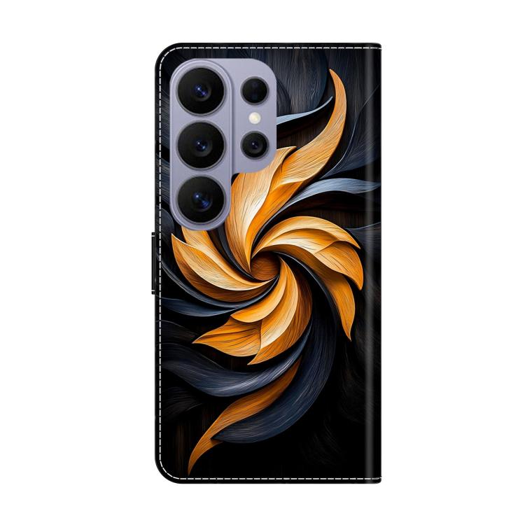 For Galaxy S26 Ultra 5G Crystal-Like Painted Vegan Leather Phone Case