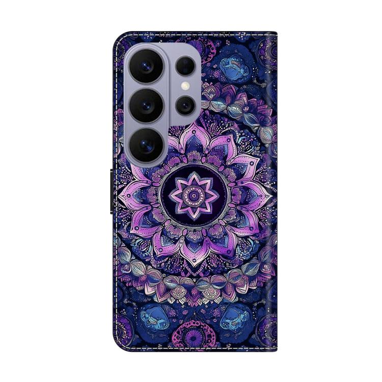For Galaxy S26 Ultra 5G Crystal-Like Painted Vegan Leather Phone Case