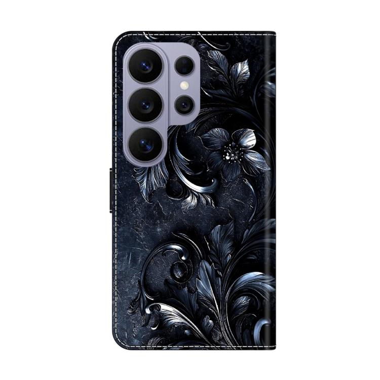 For Galaxy S26 Ultra 5G Crystal-Like Painted Vegan Leather Phone Case