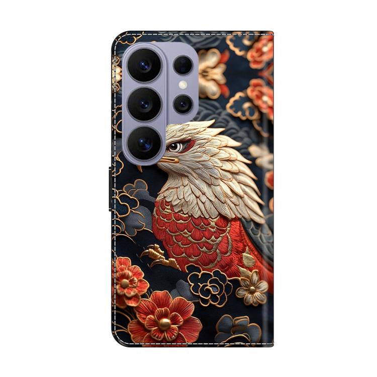 For Galaxy S26 Ultra 5G Crystal-Like Painted Vegan Leather Phone Case