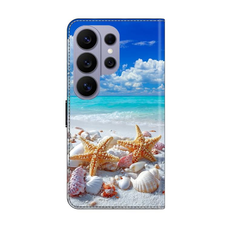 For Galaxy S26 Ultra 5G Crystal-Like Painted Vegan Leather Phone Case