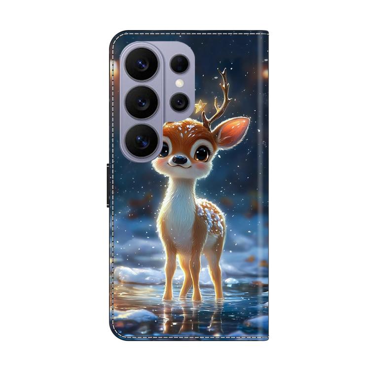 For Galaxy S26 Ultra 5G Crystal-Like Painted Vegan Leather Phone Case