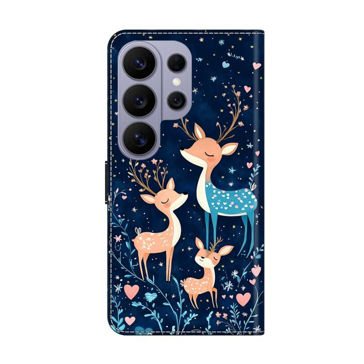 For Galaxy S26 Ultra 5G Crystal-Like Painted Vegan Leather Phone Case