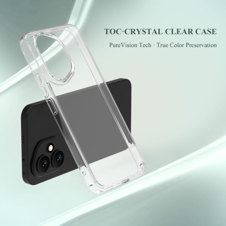For Honor 400 Global 156.5mm LeReach TOC Clear Series Dual-Composite Armor TPU + Acrylic Shockproof Phone Case - Transparent