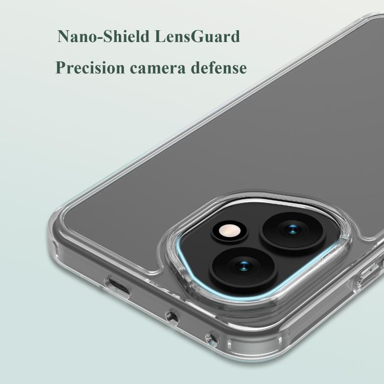 For Honor 400 Global 156.5mm LeReach TOC Clear Series Dual-Composite Armor TPU + Acrylic Shockproof Phone Case - Transparent