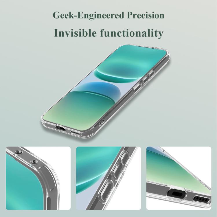 For Honor 400 Global 156.5mm LeReach TOC Clear Series Dual-Composite Armor TPU + Acrylic Shockproof Phone Case - Transparent