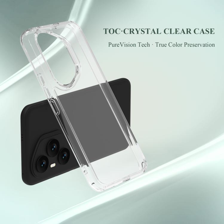 For Honor 400 Pro Global 160.8mm LeReach TOC Clear Series Dual-Composite Armor TPU + Acrylic Shockproof Phone Case - Transparent