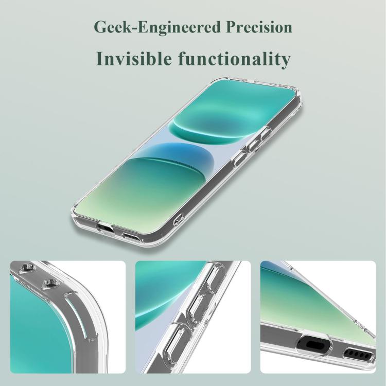 For Honor 400 Pro Global 160.8mm LeReach TOC Clear Series Dual-Composite Armor TPU + Acrylic Shockproof Phone Case - Transparent