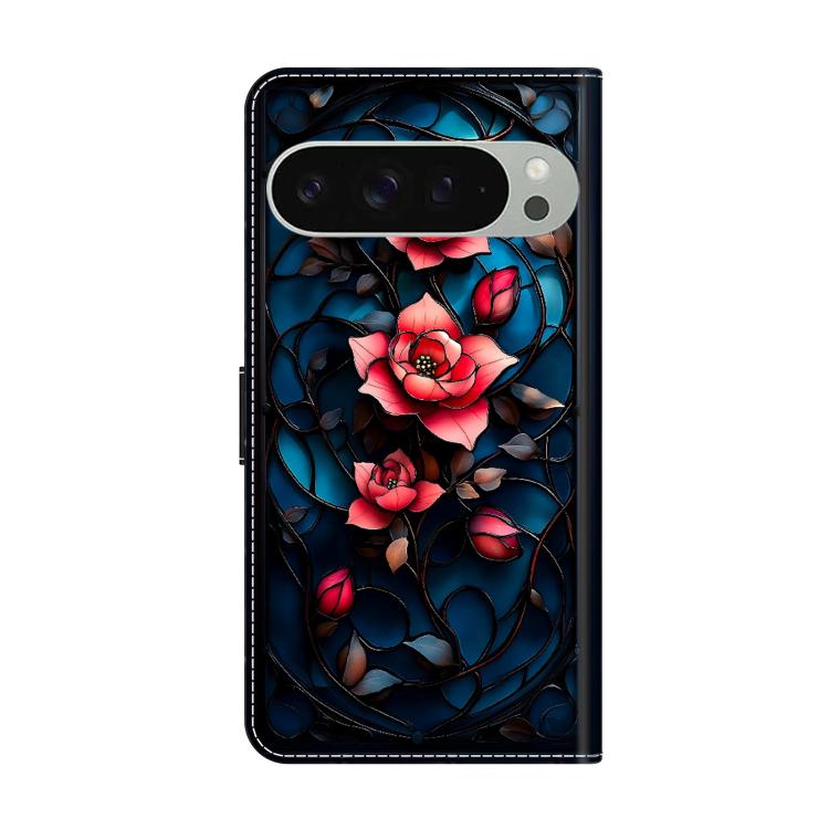 For Google Pixel 10 Pro XL Crystal-Like Painted Vegan Leather Phone Case