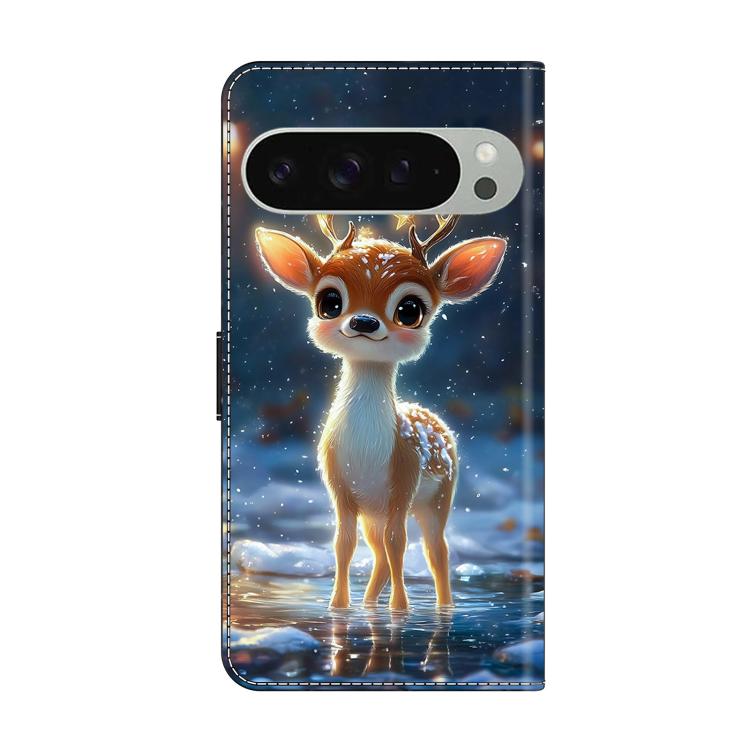 For Google Pixel 10 Pro XL Crystal-Like Painted Vegan Leather Phone Case