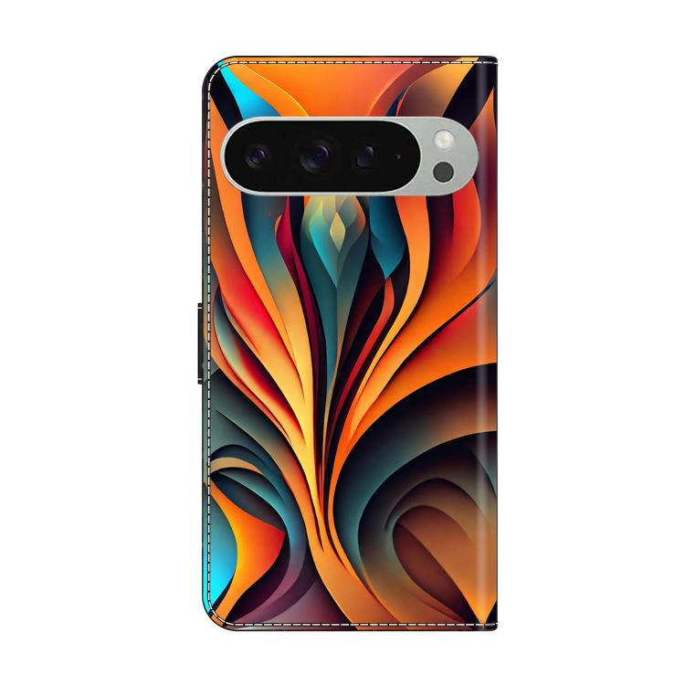 For Google Pixel 9 Pro XL Crystal-Like Painted Vegan Leather Phone Case