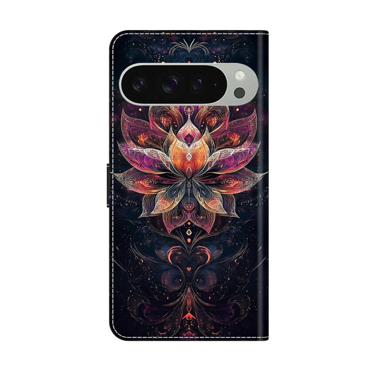 For Google Pixel 9 Pro XL Crystal-Like Painted Vegan Leather Phone Case