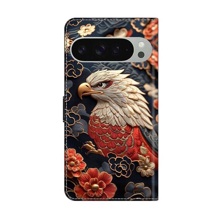For Google Pixel 9 Pro XL Crystal-Like Painted Vegan Leather Phone Case