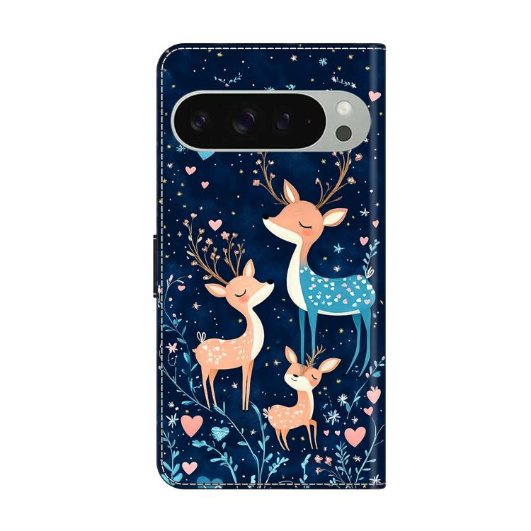 For Google Pixel 9 Pro XL Crystal-Like Painted Vegan Leather Phone Case
