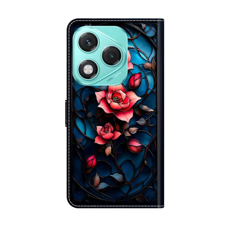 For Honor 400 Lite Global Crystal-Like Painted Vegan Leather Phone Case