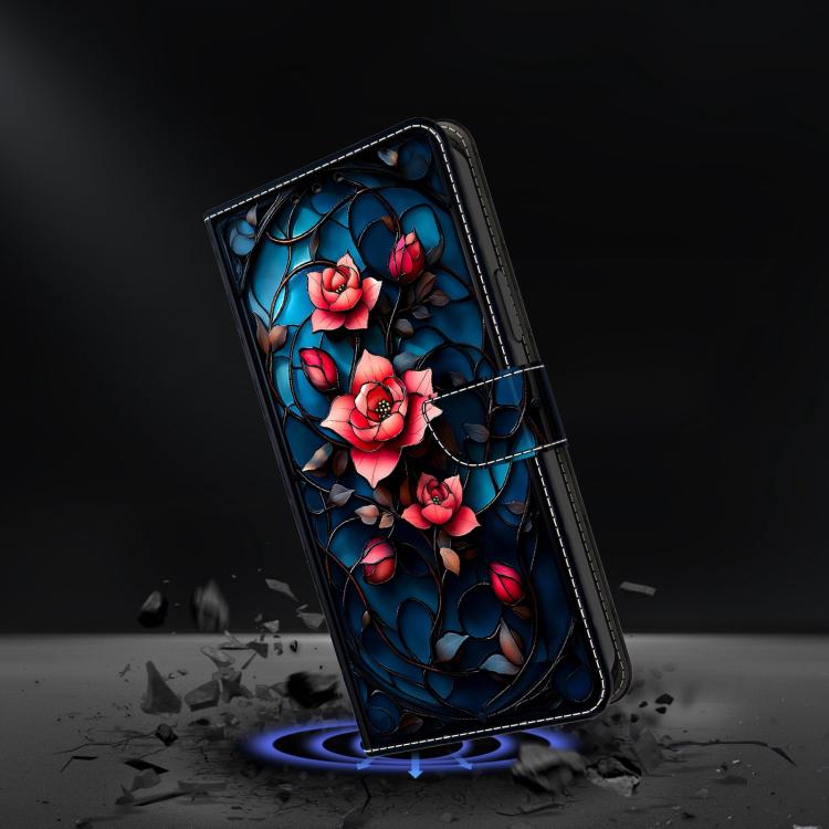 For Honor 400 Lite Global Crystal-Like Painted Vegan Leather Phone Case