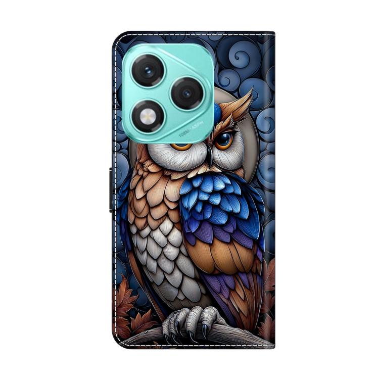 For Honor 400 Lite Global Crystal-Like Painted Vegan Leather Phone Case