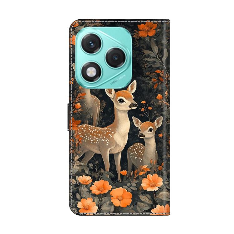 For Honor 400 Lite Global Crystal-Like Painted Vegan Leather Phone Case