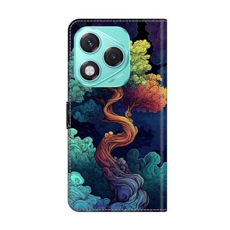For Honor 400 Lite Global Crystal-Like Painted Vegan Leather Phone Case