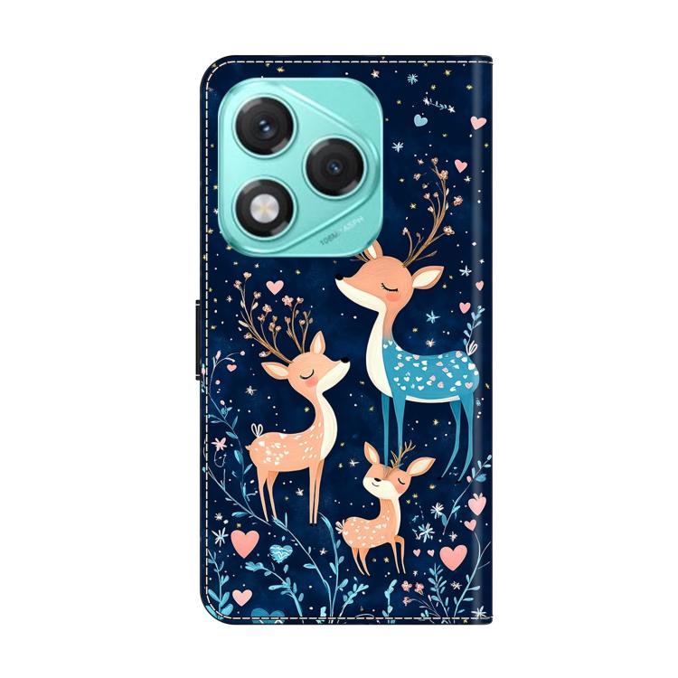 For Honor 400 Lite Global Crystal-Like Painted Vegan Leather Phone Case